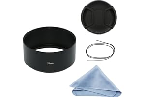 SIOTI 77mm Lens Hood, Matte Treatment Inside, Aluminum Material, Compatible with All Camera Lens S/C/N/F/O/P etc.(77mm)