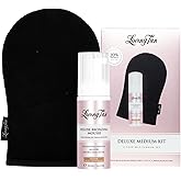 Loving Tan 8 HR Deluxe Self Tanner Mousse Mini Kit (Medium) &ndash; Travel Size | Streak-Free Self Tan Foam, Natural Bronze, Quick Dry &amp; Long-Lasting Tanner, Cruelty-Free, Professional Formula