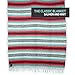 Coal Creek Supply Classic Mexican Blanket, Authentic Thick Falsa Soft Woven Travel Adventure Yoga Throw Blanket (Salmon and Mint)