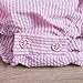 Charm Kingdom Baby Girls Striped Seersucker Bubble Straps Ruffle Layers Bowknot Romper, Pink, 12-18 Months