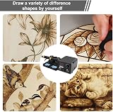 Anesty Pyrography Machine 60W Digital Display 23 Tips Dual Pen Kit Wood Leather view 6