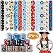 Golray 48 PCS Pirate Slap Bracelets Party Favors Snap Bands for Kids Birthday Christmas Goodie Bag Pinata Fillers Giveaways, Pirate Party Supplies