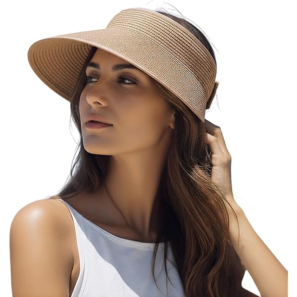 Raffia Straw Bucket Sun Hat Floppy Wide Brim UPF 50+ Sun  display picture 2