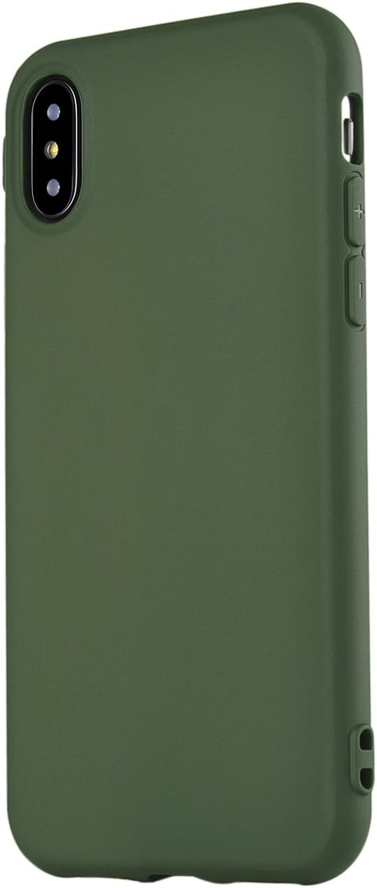 Manleno Compatible iPhone X Case,iPhone Xs Case Slim Fit Full Matte Skin Case 1.5mm Thick Soft Flexible TPU Cover Case for iPhone X Xs 5.8 inch (Hunter Green)