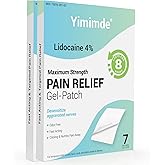 yimimde 4% Lidocaine Numbing Patches | Maximum Strength Pain Relief for Back, Neck, Shoulders, Knees, Elbows | Fast Acting, Unscented| 14 Count Value Pack