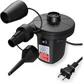 MAXEVER Quick-Fill Electric Air Pump with 3 Nozzles | 2 in 1 Inflator Deflator, Inflatables Pool Float Toys, Indoor Use &amp; Outdoor Camping, AC 110V-120V