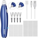 AFMAT EE15 Electric Eraser, 140 Eraser Refills, Electric Pencil Eraser Rechargeable for Artists, Electric Erasers for Drafting, Drawing, Painting, Sketching, Architectural Plans(Blue