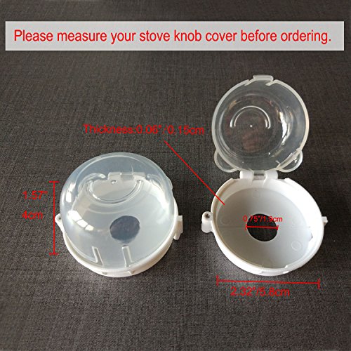 Oven & Stove Knob Covers :: Upgraded Version Clear View Easy Set-up Universal Design by Hombae :: Baby Child Toddler Kitchen Safety (2 PCs Set)