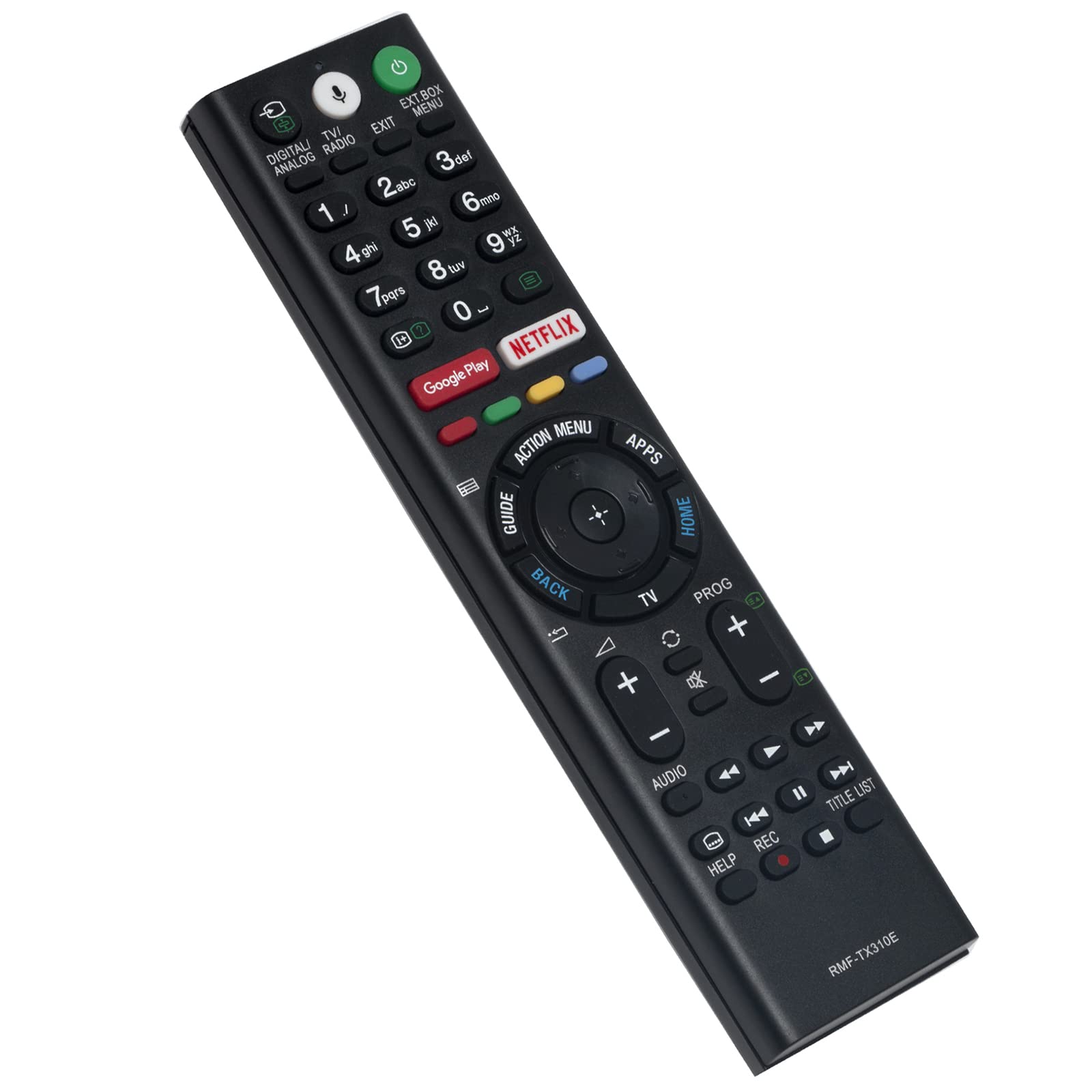 RMF-TX310E Voice Replacement Remote Control Fit for Sony TV KD-49XF8096 KD-49XF8505 KD-49XF8577 KD-49XF8596 KD-49XF8796 KD-49XF9005 KD-49XG8096 KD-49XG8305 KD-49XG8396 KD-49XG9005 KD-55AG8