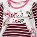 Newborn Baby Girls Long Sleeve Striped Flower Print Romper Hoodie with Pocket (6-12months, White)