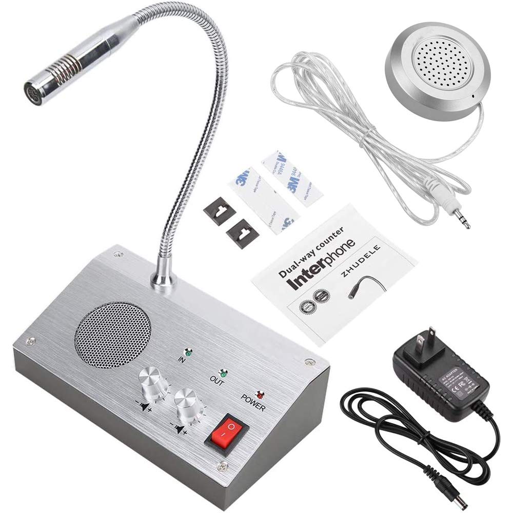 Buy Dual-Way Talk Through Store Office Window Glass Counter Intercom ...