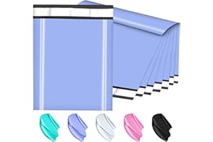JollyTrip Poly Mailers 14.5x19, Large Poly Mailers 100 Pack, Shipping Mailers with Self Seal Adhesive, Waterproof and Tear-Proof Mailers Poly Bags for Small Business (Light Blue）