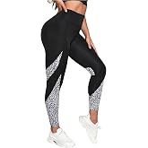 SHENHE Women's Capri Pants Cheetah Leggings High Waist Pants with Pocket | Tummy Control, Workout, Yoga Pants, Leopard Print
