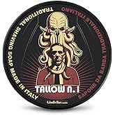 The Goodfellas’ Smile TALLOW N.1 (Floral & Wood) Italian Shaving Soap – Rich Tallow Croap for Thick Brush Lather, Wet Shaving & Classic Grooming Rituals
