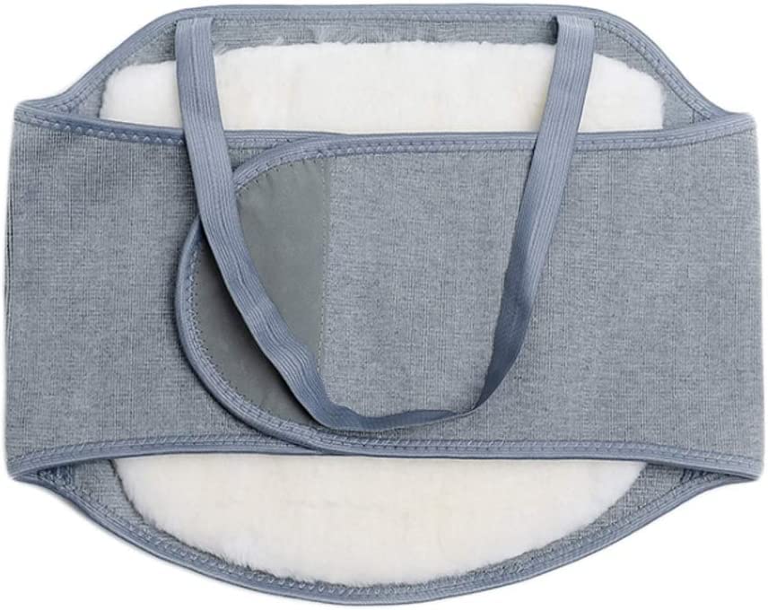 ITODA Thicken Warm Self Heating Lumbar Support Kidney Stomach Warmer Belt Adjustable Lower Back Brace Abdominal Binder Breathable Warming Healing Pain Relief for Waistline 28.3"-35" (Grey)