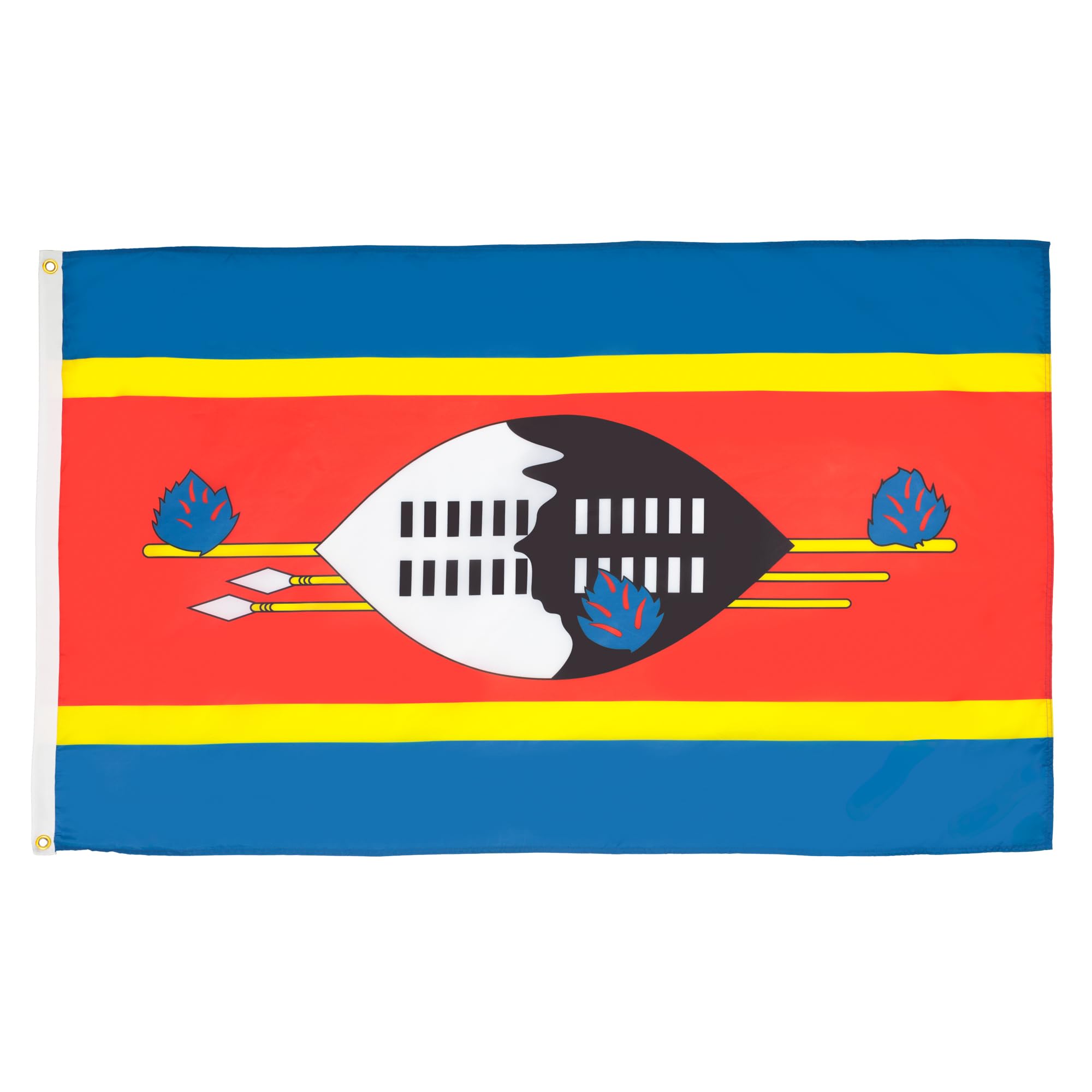 AZ FLAG - Swaziland Flag - 3x5 Ft - 100D Polyester Swazi Banner with Two Metal Grommets - Fade Resistant - Vivid Colors - 3' x 5' Feet - 150x90 Cm — image 1