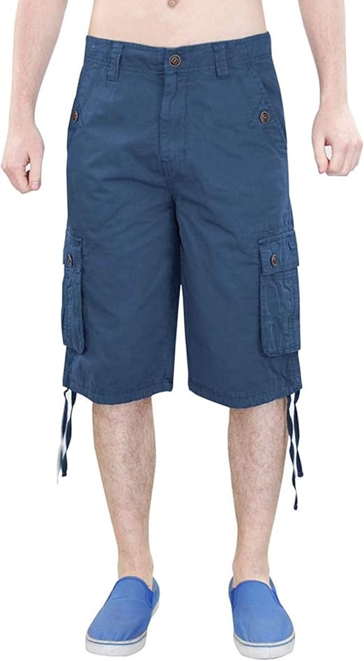 mens elastic waist shorts with fly