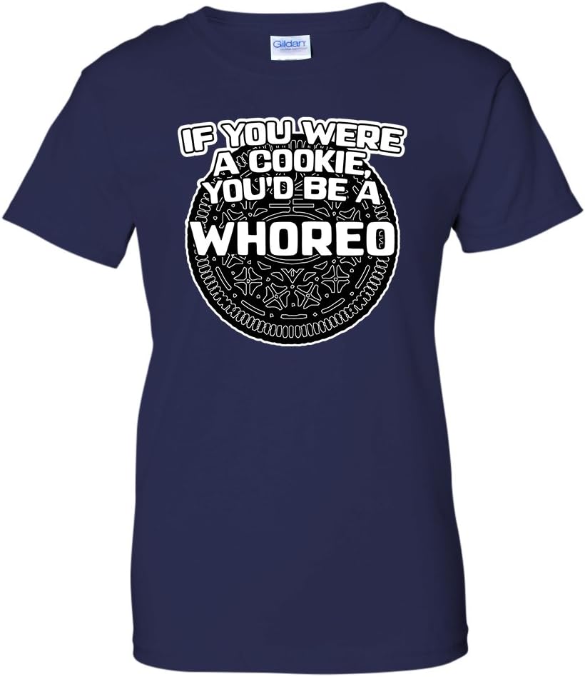 If You were A Cookie You'd Be A Whoreo Swift Pigeon Womens T-Shirt (Medium Navy)