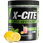 X-CITE Pre-Workout by ATHLEAN-X - Enhanced Formula with Beta-Alanine, Creatine & Caffeine for Ultimate Energy, Endurance, Focus & Muscle Pump (22 Servings, Sunny Pink Lemonade)