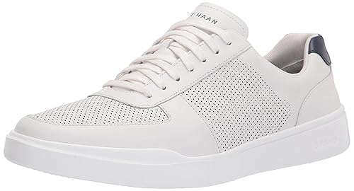 Cole Haan Men's Grand Crosscourt Modern Perforated Sneaker, Optic WHT/Peacock, 8.5