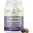 High Absorption Calcium Gummies with Vitamin D3 - Delicious Calcium 500 mg Gummies for Adults - Chewable and Vitamin D Supplement for Bone Health & Immune Support Gelatin-Free 60ct (1 Pack)