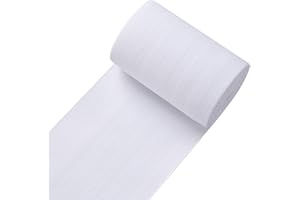 MYUREN Knit Elastic Bands for Sewing White Heavy Stretch High Elasticity Flat Elastic Cord 4 Inch Wide Braided Elastic Spool 3 Yard