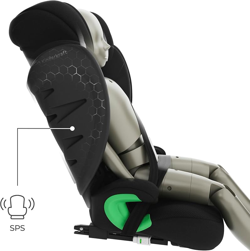 Cadeirinha auto JUNIOR FIX 2 PRO 100-150 cm (3,5-12 anos), ISOFIX + cinto, apoio de cabeça ajustável, guias de correia, H-GUARD, SPS, AIR FLOW respirável, preto