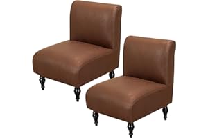 FUANGUI Armless Accent Chair Cover Slipcover, Stretch Spandex Chair Covers for Living Room Removable Washable for Armless Chair Furniture Protector