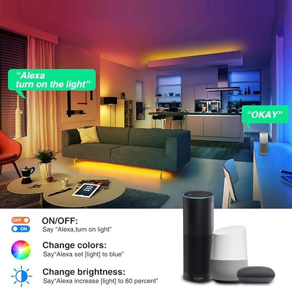 10M Tiras LED Inteligente Wifi Tiray Ledy compatible con Alexa Google home 5050 LED 16 millones de colores Control por App Tira led musical para casa cocina TV fiesta para iOS y Android