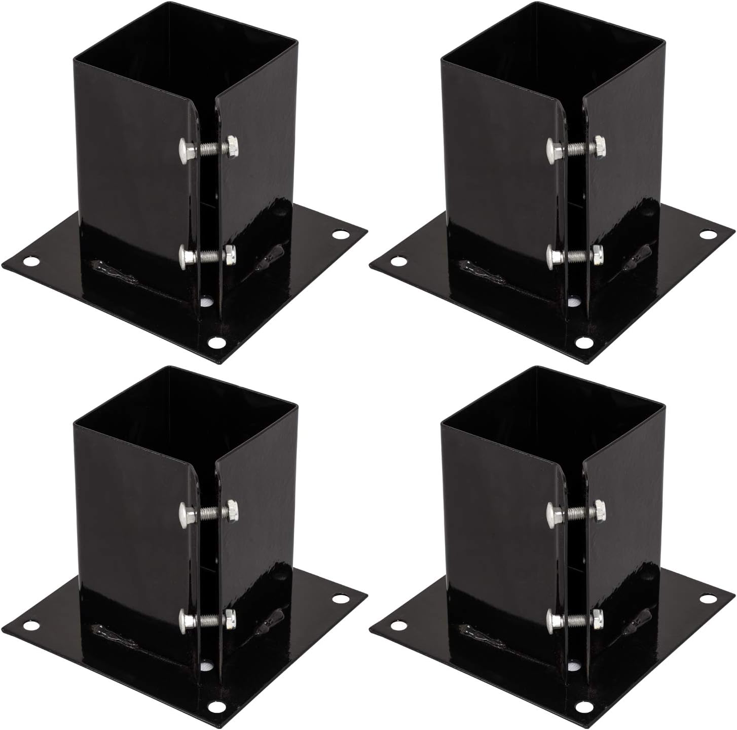 Woodside Heavy Duty Steel Bolt Down Fence Post Holder/Support Base