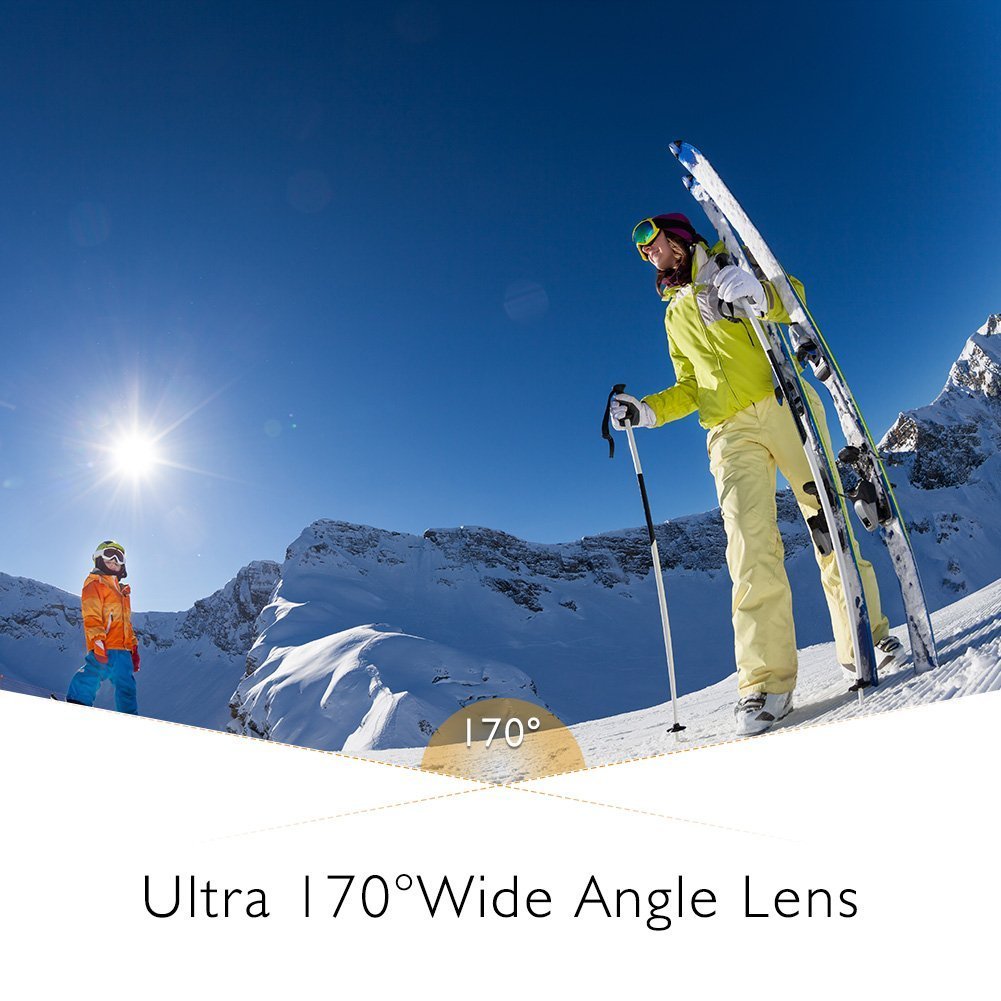 AKASO EK7000 4K Sport Action Camera Ultra HD Camcorder 12MP WiFi Waterproof Camera 170 Degree Wide View Angle 2 Inch LCD Screen W/2.4G Remote Control/19 Accessories Kits - Blue