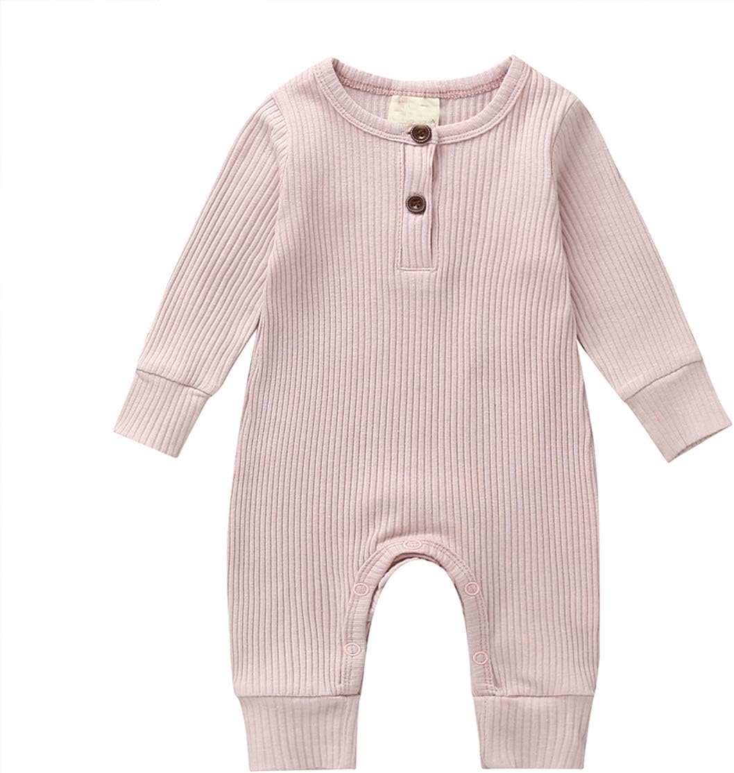 Newborn Baby Girl Summer Cotton Linen Jumpsuit Ruffle Romper Button up Bodysuit Outfits