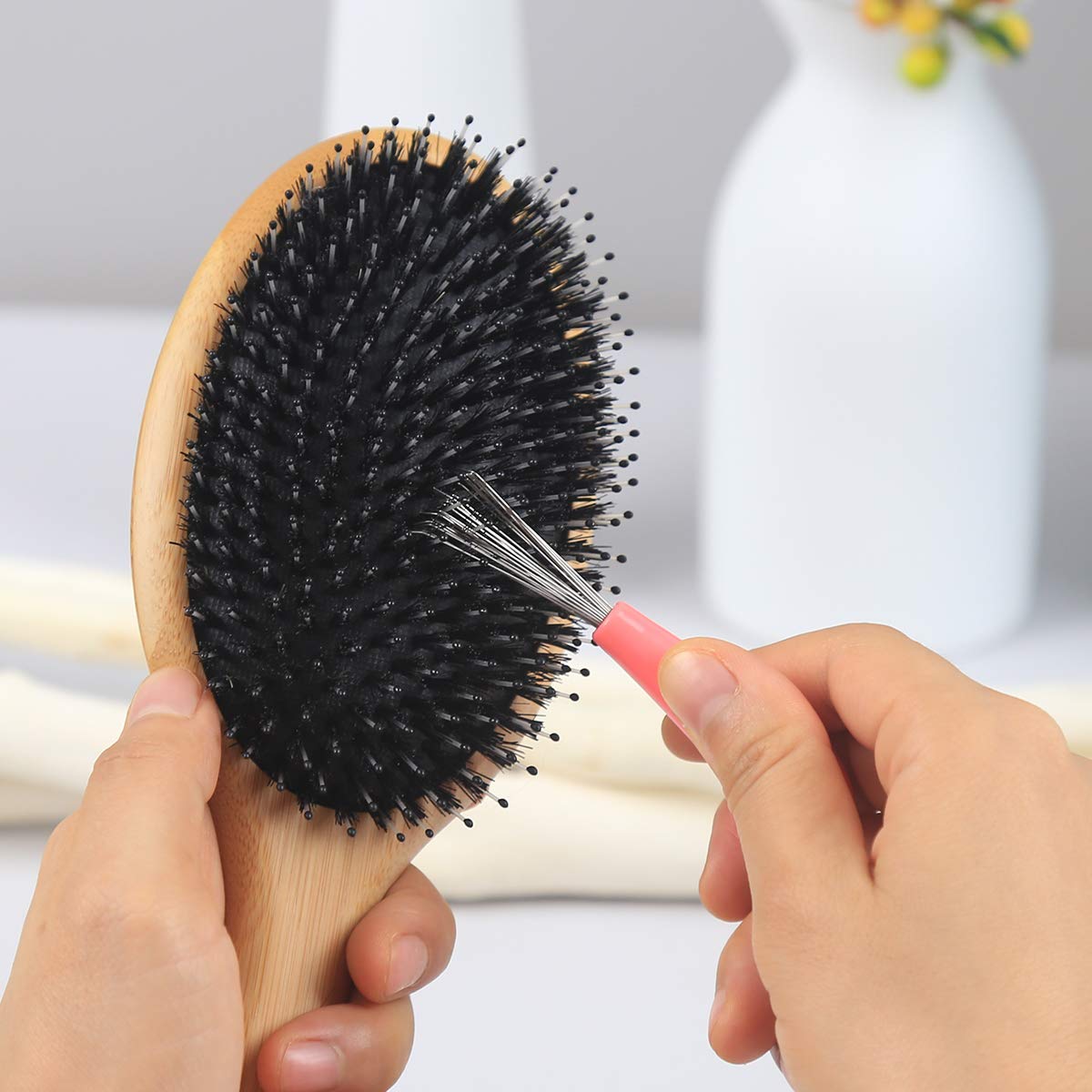 BESTOOL Hair Brush, Boar Bristle Hair Brushes for Women men Kid, Boar