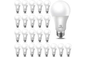 Energetic 24-Pack A19 LED Light Bulb, 60 Watt Equivalent, Daylight 5000K, E26 Medium Base, Non-Dimmable LED Light Bulb, UL Li