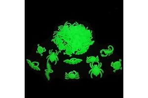 kockuu 56pcs Spider Rings Glow in The Dark Plastic Bugs Insects Ring Toys for Kids Toddlers Halloween Party Favors Trick or Treat Rings April Fool's Day Prank Gifts