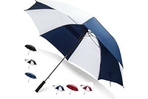 Third Floor Umbrellas 62/68 Inch Automatic Open Golf Umbrella - Extra Large Vented Windproof Waterproof Sturdy Double Canopy