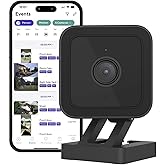 Cam V3 Smart Home Security Camera, Indoor/Outdoor Use, 1080p Plug-in, Color Night Vision, Motion Detection, Two Way Audio, Compatible with Alexa, Google Assistant, Black