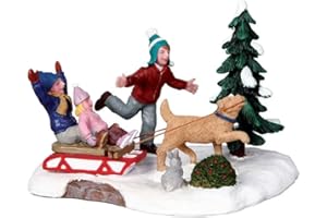 Lemax Vail Village Rover Takes Charge Table Piece #03804