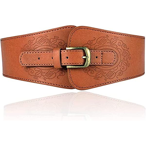 Lovful Lace Elastic Belt for Women,Adjustable Faux Leather  display picture 3
