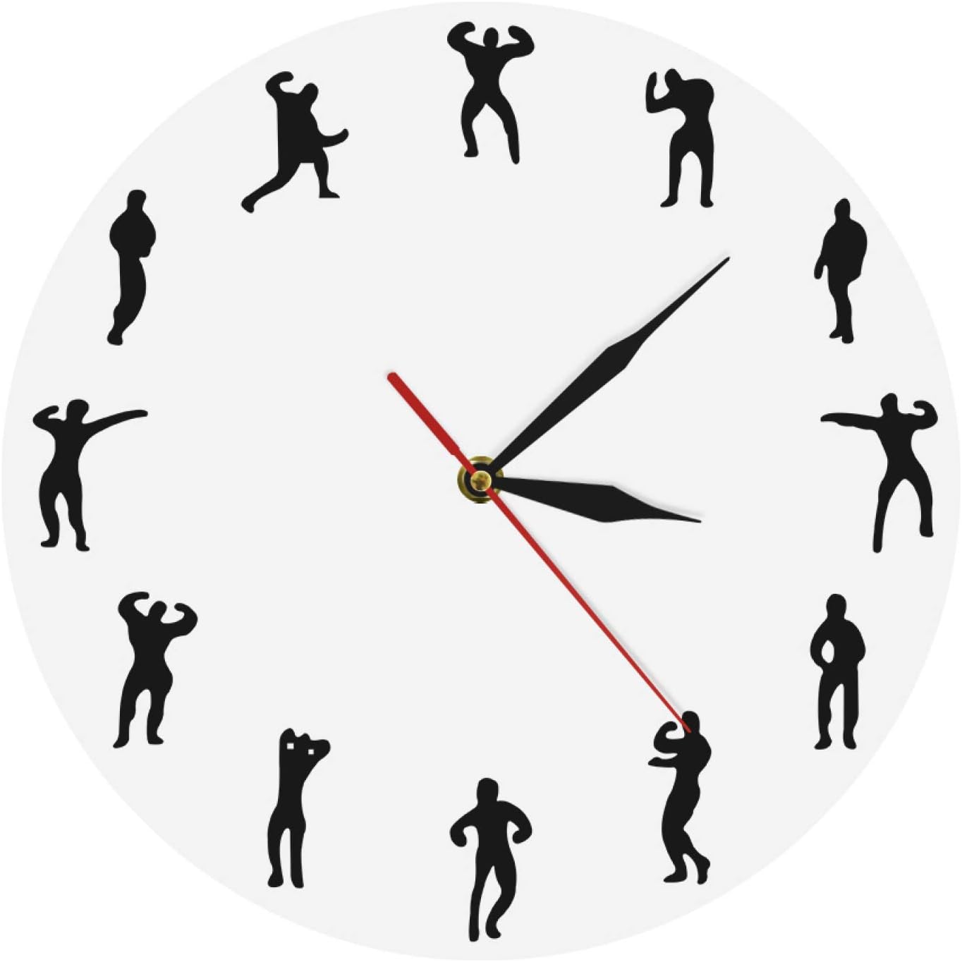 Wall Clock 1Piece Gym Man Design Clock Fitness Wall Clock