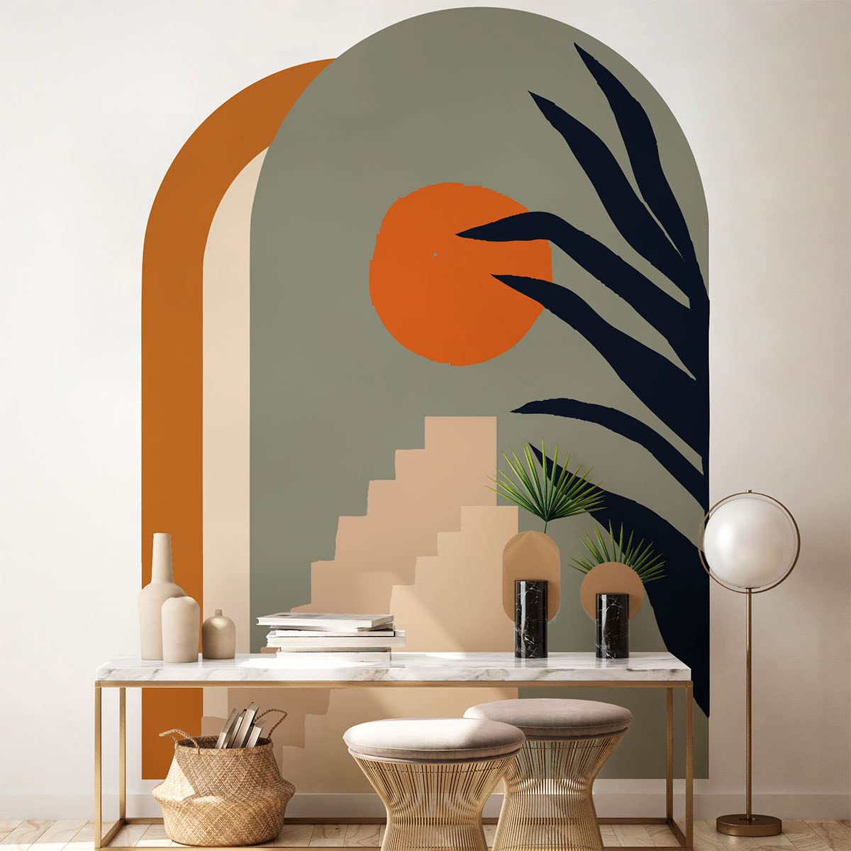 Ambiance Sticker Non-Woven Wallpaper Giant Frescoes Pre-Pasted Desert Ark Decorative Label H127 x L90 cm