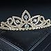 Gorgeous Pretty Rhinestone Tiara Crown Exquisite Headband Comb Pin Wedding Bridal Birthday Gold Tiaras Gold