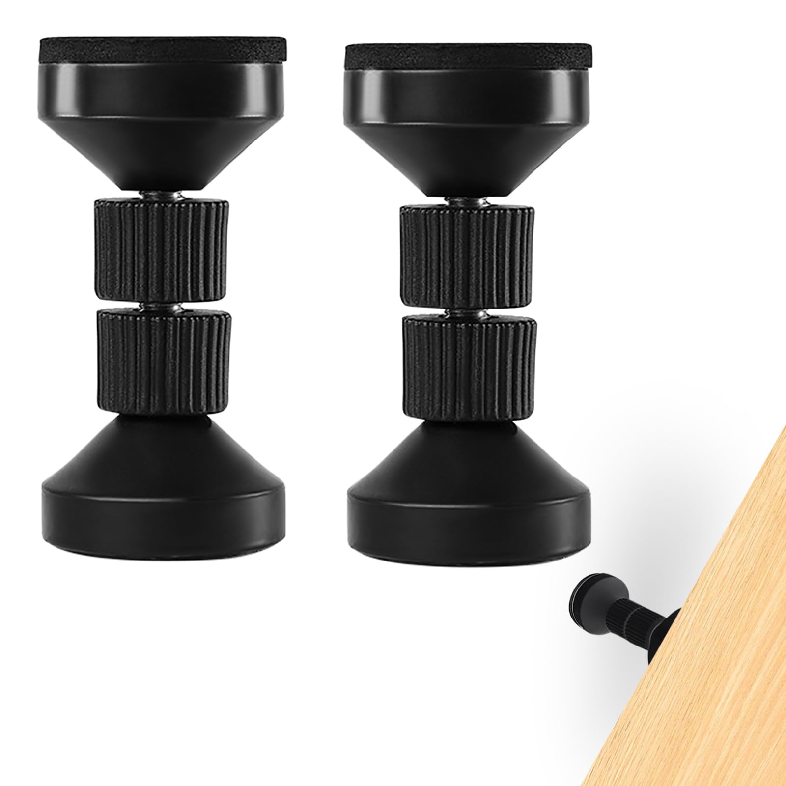 2 Pcs Headboard Stoppers Bed Wall Stoppers Adjustable Threaded Bed Frame Anti-Shake Tool Telescopic Support Stabilizer Headboard Stopper for Bed Suitable for Home Room Wall Beds Cabinets Sofas