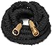 Riemex 100ft Black Expandable Garden Water Hose-TRIPLE LATEX-TOP QUALITY- Brass Fittings Connectors, Flexible - for all Watering Needs (100 FT, Black)