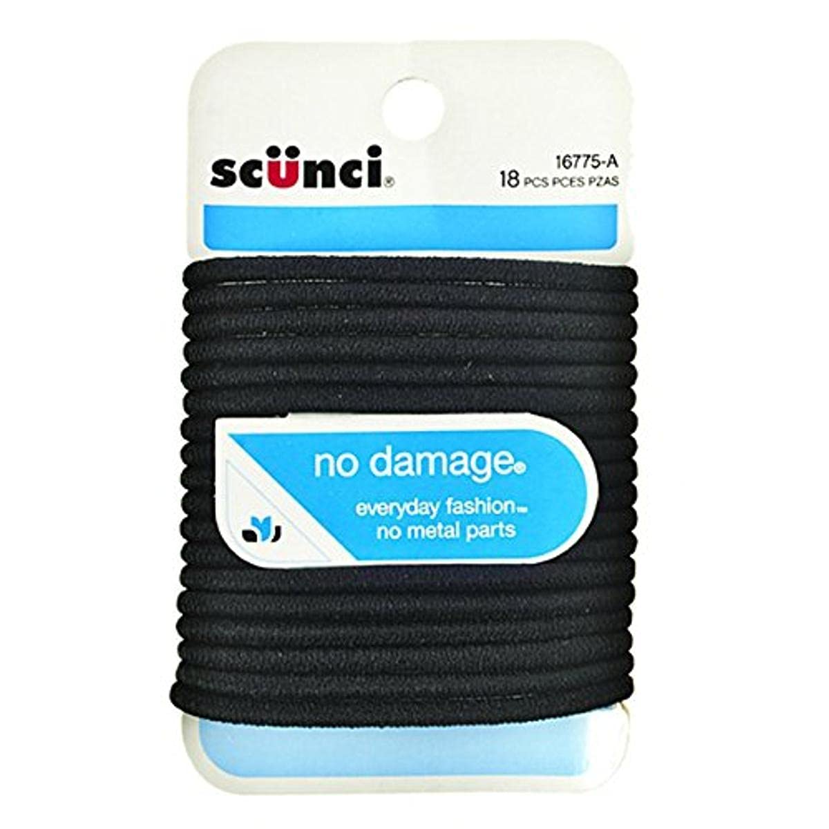 No Damage Elastic Hair Bands, Black by Scunci