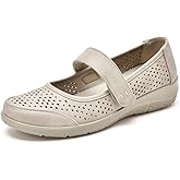 VJH confort Mary Jane Flats Orthopedic Shoes Women's,Breathable Slip-On Light Weight Comfort Orthotic Casual Walking Shoes