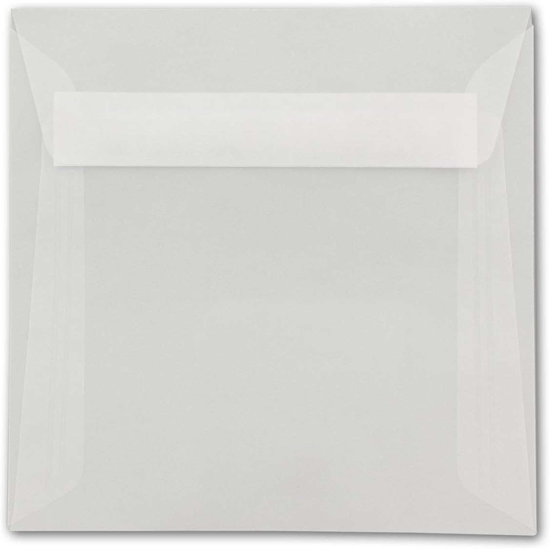 NEUSER PAPIER 50 envelopes in transparent square format 16 x 16 cm 92 grams/m² self-adhesive without window - Image 3