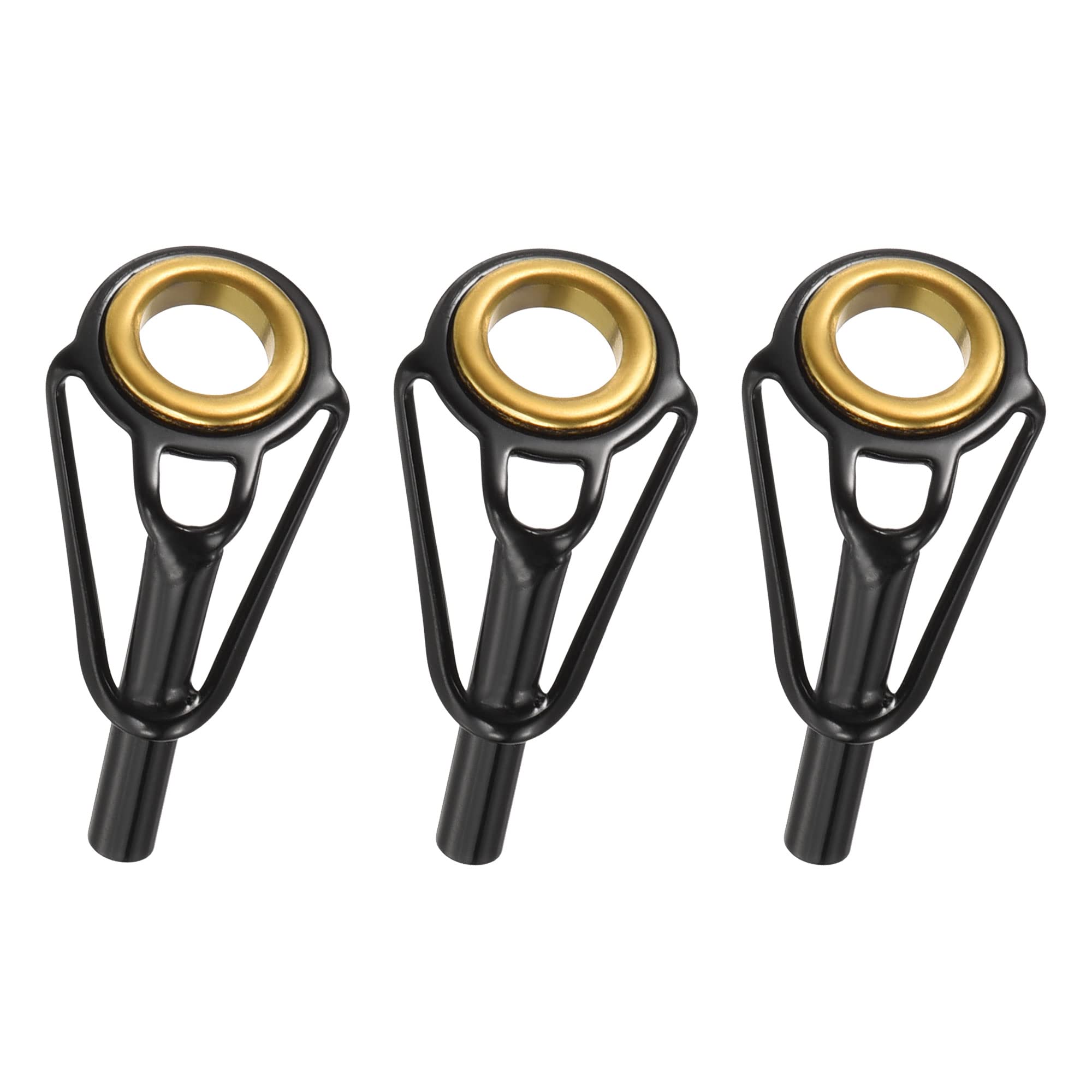 PATIKIL 2.4mm Tube Dia Fishing Rod Tips Repair Kit, 3pcs Stainless Steel Ring Guide for Saltwater Freshwater Fishing