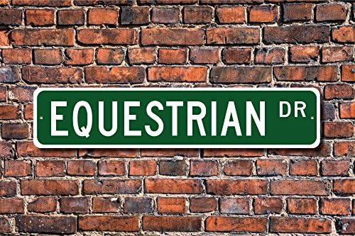Equestrian Sign Fan Lover Gift Horse Riding Skills Test Aluminum Sign Novelty Street Sign Outdoor Garage Cave Decor