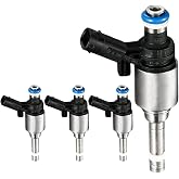 Yeedaky 4pcs Fuel Injectors Fit for Audi A3 A4 A5 A6, A3 A4 A5 Quattro | A4 Allroad Quattro A6 Q5 TT/TT Quattro 2008-2014 Fit for Volkswagen Beetle CC EOS Golf GTI Jetta GLI Passat Passat CC Tiguan